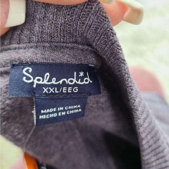 SPLENDID Women's Amethyst Heather Purple Shirt Size XXL Soft Long Sleeve NWT - Picture 5 of 8